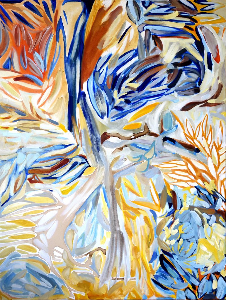 Rootwill, 122x92 cm, oil and coffee on canvas, 2018